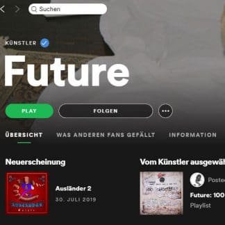 Technischer Fehler? Deutschrap-Song auf Futures Spotify-Account hochgeladen
