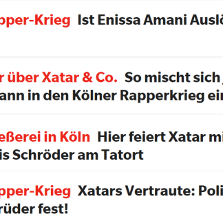 Die mediale Ausschlachtung des „Rapper-Kriegs“ in Köln