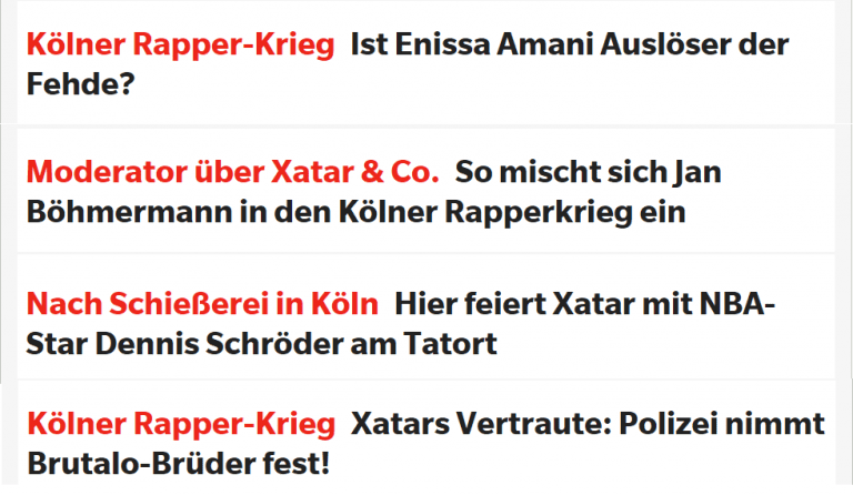 Die mediale Ausschlachtung des „Rapper-Kriegs“ in Köln