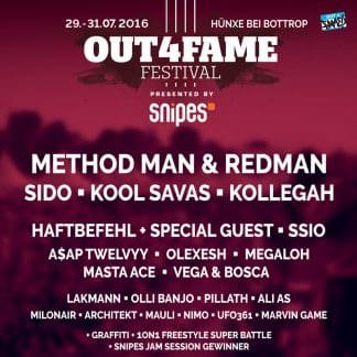 Method Man, Redman, Kollegah: Out4Fame Festival gibt weitere Acts bekannt