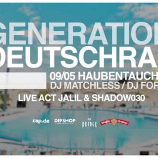 Generation Deutschrap – Poolparty mit Jalil & Shadow030 im Haubentaucher am 9. Mai