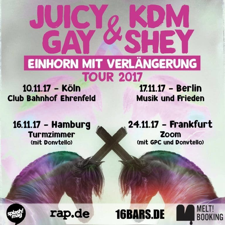 Juicy Gay und KDM Shey gehen auf „Einhorn mit Verlängerung“-Tour